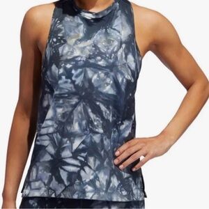 adidas Black and Gray Tie-Dye Tank Top